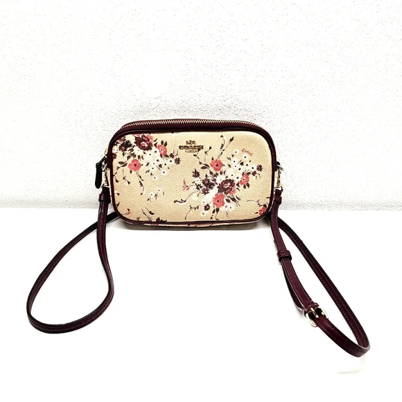 Coach Sadie Crossbody Clutch With Floral Bundle Print Crossbody Style No. 67087 - Picture 1 of 14